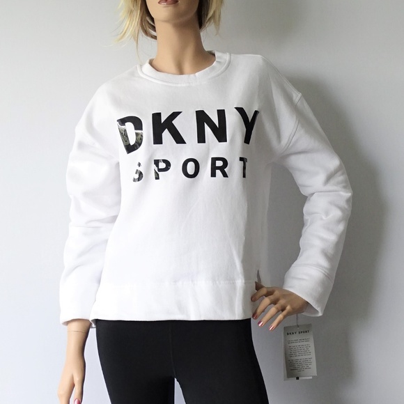 Dkny Tops - DKNY Sport Fleece Sweatshirt Logo NWT